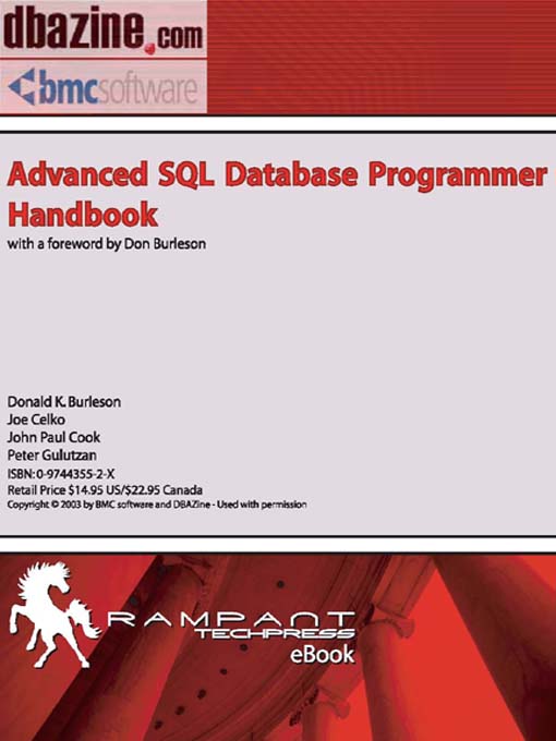 Title details for Advanced SQL Database Programmer Handbook by Donald Burleson - Available